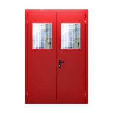 Противопожарная дверь без порога остекленная 1750 x 2100 мм 